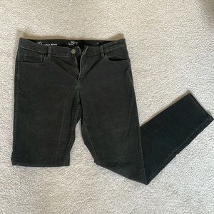 Ann Taylor LOFT Womens Corduroy Pants Size 10 Green/Brown